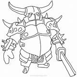 Royale Clans Hog Rider Impressionnant Pekka Xcolorings sketch template