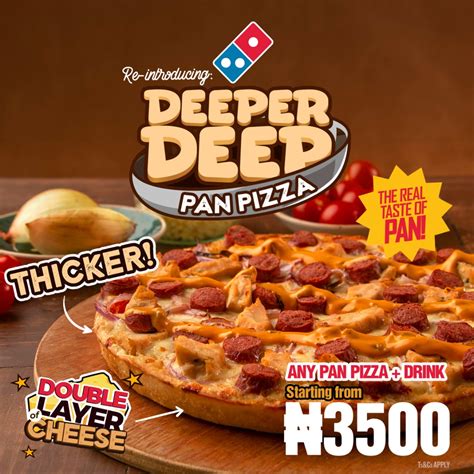 softer fluffier thicker  dominos pan pizza     deeper deep pan pizza