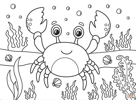 crab coloring page  printable coloring pages