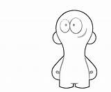 Bloo Look Coloring Pages sketch template