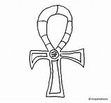 Ankh Coloring Coloringcrew Book sketch template