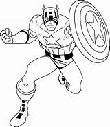 Captain America Coloring Pages Color Print Kids Drawing sketch template