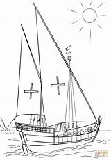 Coloring Caravel Portuguese Pages Ship Printable Color Sheet sketch template