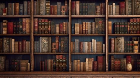 classic literature collection vintage books adorn bookshelves