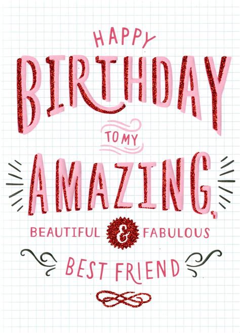 Amazing Best Friend Birthday Card Cards Love Kates