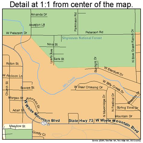 pinetop lakeside arizona street map