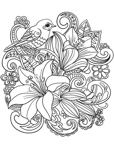 coloring pages adults flowers estrellailburke