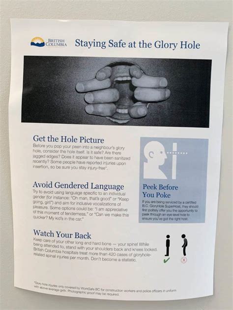 glory hole rulez according to the bc ministry of health