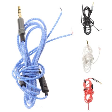 mm pole male plug jack diy replacement headphone audio cable maintenance wire  mic