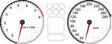 Dashboard Car Clipart Drawing Speedometer Tachometer Gauges Instruments Vector Gauge Dash Background Board Line Dashbord Clip Circle Instrument Transparent Cliparts sketch template