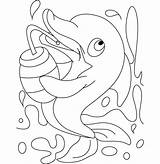 Dolphin Coloring Pages Sip Cute Drink Template Tale Templates Baby Which Print Animal Kids Getdrawings sketch template