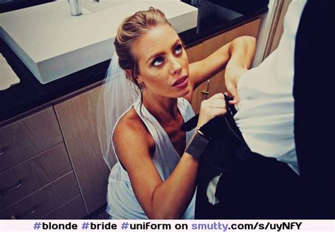 Bride Uniform Wife Wedding Down Look Hungry Face Blowjob Oral
