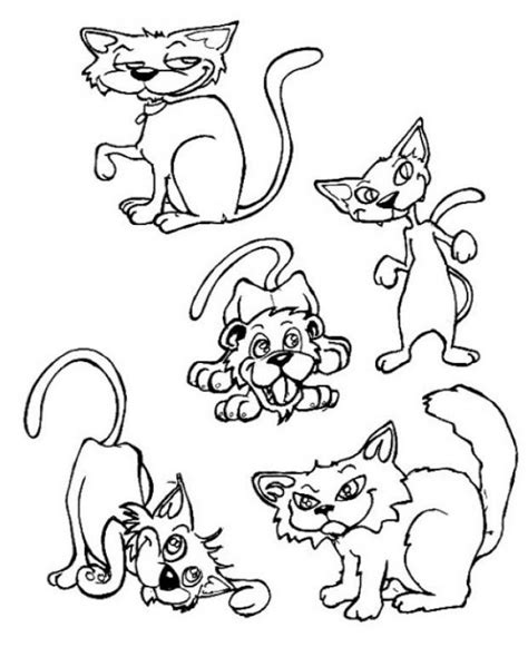 cute cats  dogs coloring pages  print