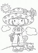 Coloring Strawberry Shortcake Pages Vintage Doll Library Clipart sketch template