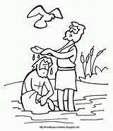 Baptism Azcoloring Baptised sketch template