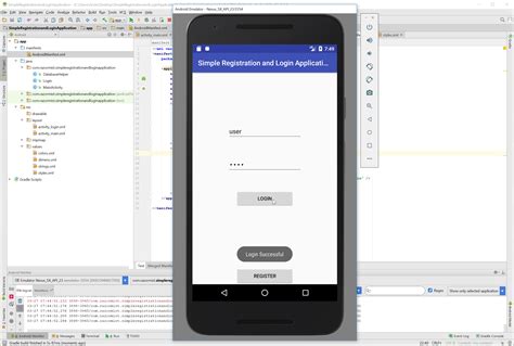 android simple registration  login application tutorial  source