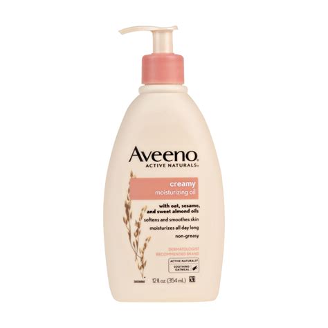 aveeno  greasy creamy moisturizing body oil  dry skin  fl oz walmartcom