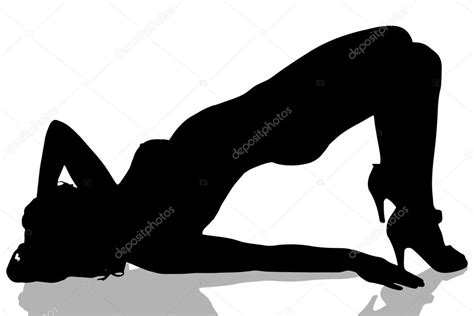 Vector Silhouette Sexy Girl — Stock Vector 46528369