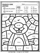 Groundhog Color Number Math Facts Fact Grade Pages Answer Applefortheteach 1st Apple Keys Themed Comes Each Set sketch template