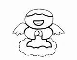 Singing Angel Coloring Coloringcrew sketch template