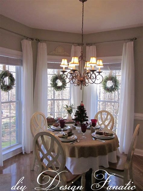 diy design fanatic dining room windows breakfast nook curtains bay window treatments