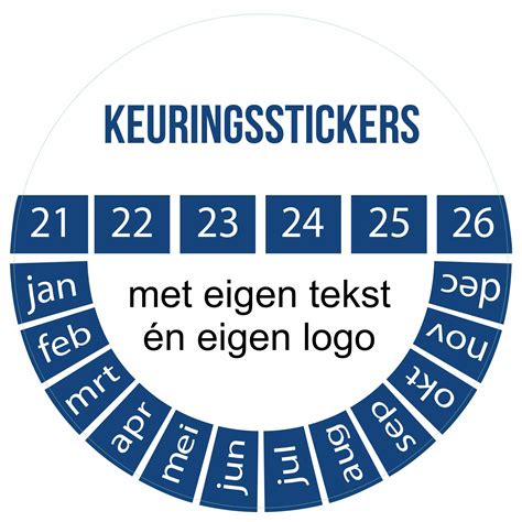keuringssticker met eigen tekst en eigen logo   logos teksten stickers