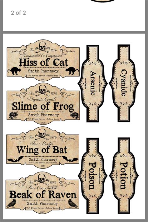 printable apothecary labels  printable templates