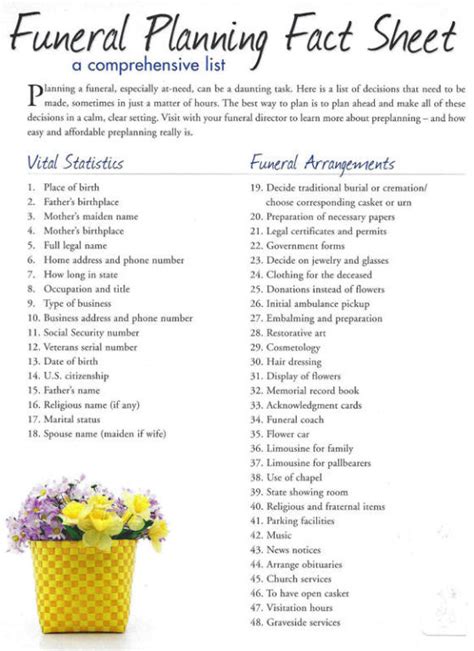 funeral checklist phillips funeral home paragould ar funeral home