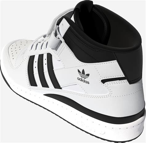 adidas originals sneakers hoog forum  zwart wit