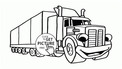 semi truck coloring pages  preschoolers heartof cotton candy
