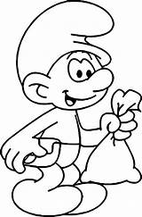 Smurf Coloring Trader Smurfs Wecoloringpage sketch template
