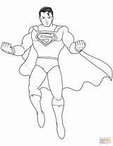 Coloring Superman Pages Printable Drawing sketch template