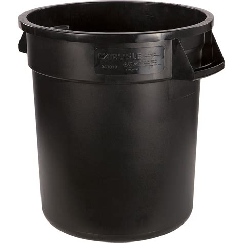 bronco  waste bin trash container  gallon black carlisle foodservice products