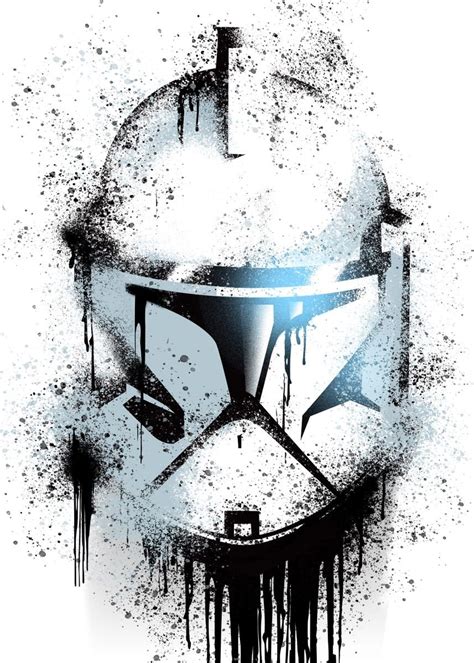 clone trooper helmet poster picture metal print paint  star wars