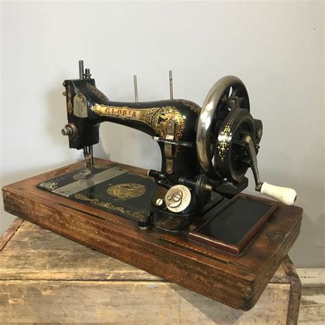 gloria vintage hand crank sewing machine tramps prop hire