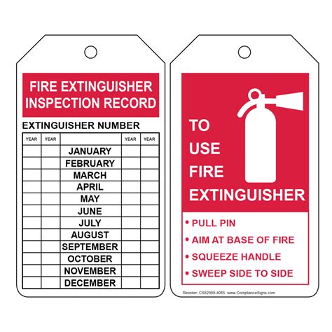 printable fire extinguisher inspection tags printable word searches