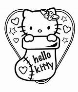 Kitty Hello Coloring Christmas Fanpop sketch template