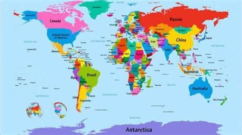 printable detailed interactive world map  countries