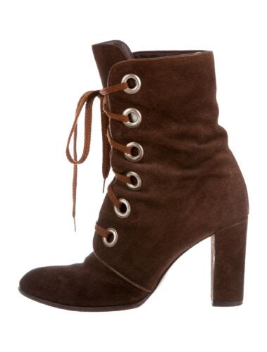 marc jacobs brown suede lace up ankle granny boots corset lace 38 5 us