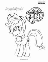 Coloring Pony Applejack Little Pages Getdrawings Getcolorings sketch template