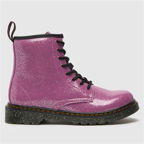dr martens pink  cosmic glitter girls junior boots shoefreak