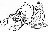 Coloring Pooh Pages Bear Baby Wecoloringpage Pdf sketch template