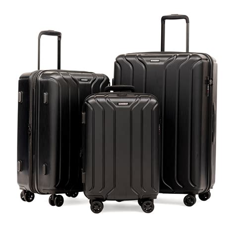 nonstop  york luggage expandable spinner wheels hard side shell