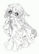 Coloring Anime Princess Fairy Gothic sketch template