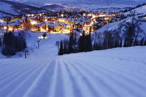 night park snowfall  deer valley ski resort
