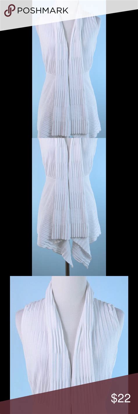 lafayette  white open front vest small open front vest cardigan vest clothes design