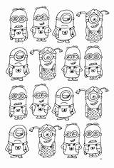 Coloring Minions Pages Numerous Adult sketch template