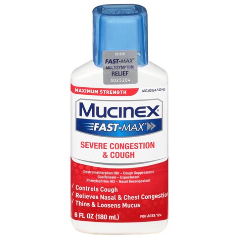 mucinex fast max severe congestion cough multi symptom maximum strength shop cough cold