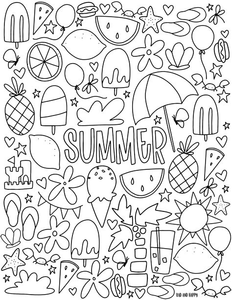 printable coloring page summer fun cratekids blog kids summer
