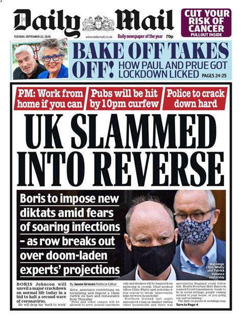 daily mail front page   september  tomorrows papers today